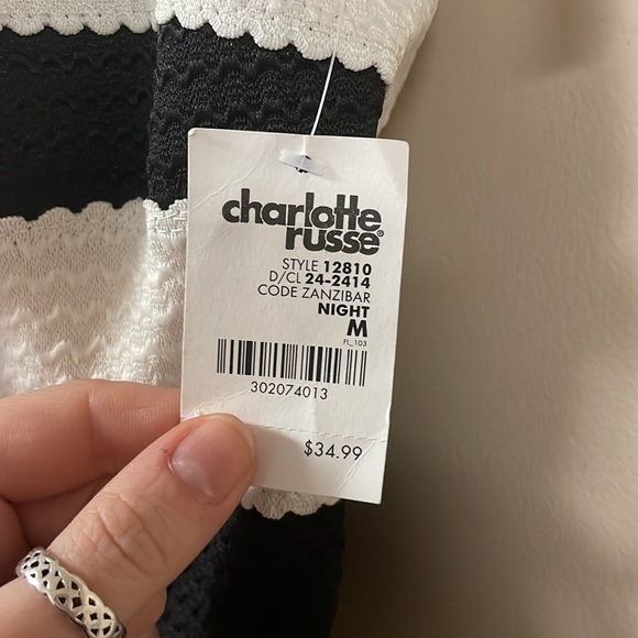 Black & White Strapless Dress NWT - Picture 2 of 6